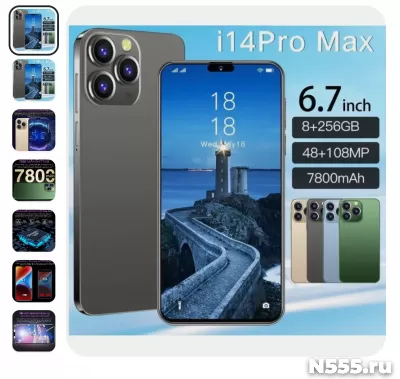 Смартфон i14 pro max 8гб+256 гб, две sim-карты фото